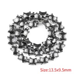 Black Natural Stone Loose Beads Rose Owl Fish Moon Hematite Spacer Bead for Jewelry Making DIY Bracelet Necklace Accessories 15"