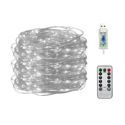 50/100/200 LED Copper Wire String Lights USB Plug-in Fairy Lights with Remote 8 Modes Lights Waterproof Remote Control Timer