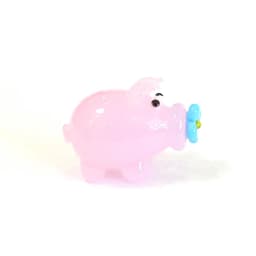 Different Styles Murano Glass Pig Mini Figurines Cute Tiny Animal Craft Ornaments Home Table Fairy Garden Room Kawaii Decoration