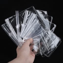 50pcs PVC Self Sealing Plastic Jewelry Zip Lock Bags Thick Clear Ziplock Earrings Packaging Storage Bags Universal Pouches