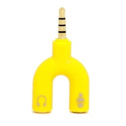 1 Piece Of Dual 3.5mm U-Shaped Adapter Headphone Plug Audio Cable Splitter Microphone 2-in-1 Rotary Connector Jack Plug Adapter