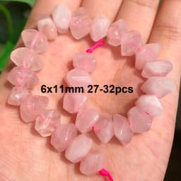 Natural Rose Quartz Beads Matte Pink Crystal Heart Faceted Round Loose Stone Beads for Jewelry Making DIY Handmade Bracelet