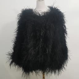 Winter Ostrich feathe Jacket Feather Coat Casual Long-sleeved Australia Imported feathe Jacket Ladies Nightclub Coat