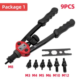 HIFESON Hand Threaded Rivet Nut Gun 70/95/300PCS Nuts Insert Manual Riveter Rivnut Tool for M3 M4 M5 M6 M8 M10 M12 Nut