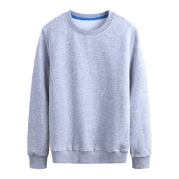 Men's Round Neck 100% Cotton Plus Velvet Long-Sleeved Sweater Custom Printed Embroidery Logo Casual Solid Color Warm Sweater 3xl