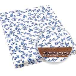 Teramila Grid Pattern Navy Blue Floral Plain Cotton Printed Patchwork Cloth Fabric for Art Sewing DIY Handmade Crafts Needlework