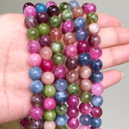 Natural Stone Beads 4-12mm Lava Rose Quartz Tiger Eye Turquoise Labradorite Round Beads for Jewelry Making Diy Bracelet 15inch