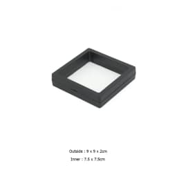 PE Film Jewelry Storage Box 3D Packaging Case Gemstone Free Stand Floating Frame Membrane Ring Earrings Necklace Display Holder