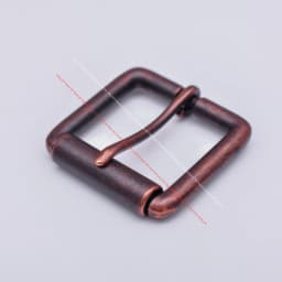 Antique Copper Single Prong Pin Roller Handmade DIY Leather Belt Buckle Replacement Fit 40mm Belt Strap