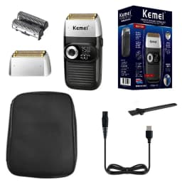 Original Kemei Powerful Barber Pro Electric Shaver For Men Hair Beard Electric Razor Balds Head Shaving Machine Finishing Fades