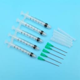5Pack New 3ML Dispensing Syringe With 18Ga 1.5" Blunt Tip Needle Stainless Steel Dispense Needles For Mixing Liquid