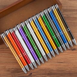 50Pcs/Lot Ballpoint Pen Black Blue Ink School Office Student Pen Free Customized Logo Name Text