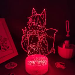 The Helpful Fox Senko San Anime 3D LED Neon Nightlight Birthday Gift for Friend Otaku Bedroom Decor Manga Lava Lamp No Senko San
