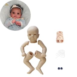 19 Inch Bebe Reborn Kit Blank Felicia Popular Newborn Vinyl Full Limbs DIY Handmade Toy For Kids Gift Reborn Molds Kit
