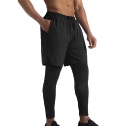 Running Shorts Men 2 In 1 Double-deck Quick Dry GYM Sport Shorts Fitness Jogging Workout Sweatpants Men Sports Leggings Pants