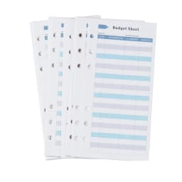A6 Size 12Pcs Budget Card Six-color Hole Cash Plan Consumption Card Paper Budget Business Envelope Letter Paper Printing Set