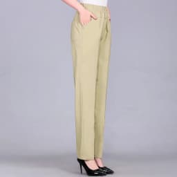 Women's Trousers Spring Summer Stretch Waist Cotton Pants Middle And Old Lady Solid Casual Pants 5XL W1841