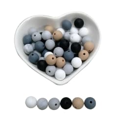 BOBO.BOX 20Pcs Silicone Beads 9MM Round Beads DIY Baby Pacifier Chain Pendant BPA Free Eco-friendly Baby Teether Toy Accessories