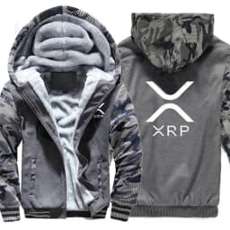 Ripple XRP Cryptocurrency Sweatshirts Men Cool Winter Thicken Wool Liner Crypto Hoodies Pullover