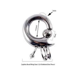 1PC Surgical Steel Lobster Closer Bead Ring Ear Weights Large Gauge Stretched Lobe Earrings New Style Ear Expander Women Jewelry