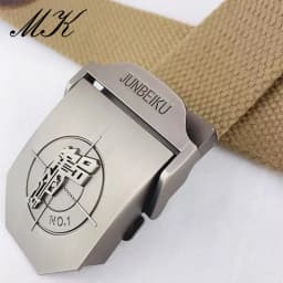 Maikun Metal Automatic Buckle Canvas Belts for Men Military Tactical Men Belt Casual Style Men Belt