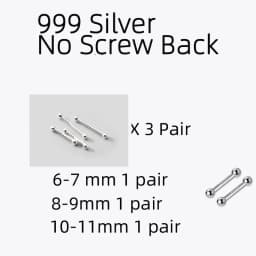 La Monada Sterling Silver Stud Earrings Women Two Ball Fine 925 Silver Jewelry Woman Earrings Stud Silver 999 Keep Piercing Nut