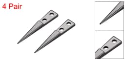1/2/4Pair White/Black Straight Pointed Ceramic Tips Replaceable Heat Resistance Non-Conductive Heads for Ceramic Tweezers