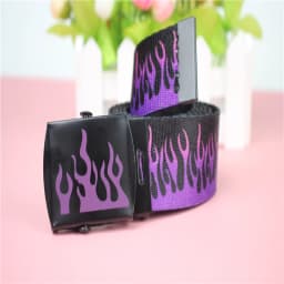 New Style Flame Print Men Women Unisex Plain Webbing Belts High Quality Nylon Belts Fashion Men's Jeans Waist Belt Longer 140cm