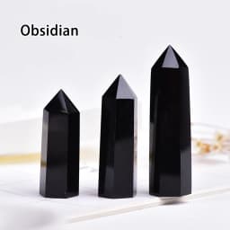 36 colours Crystal Hexagonal Prism Natural Rose Quartz Wand Energy Amethyst Tower Home Furnishing Decoration