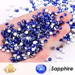 SS6-SS30 Non Hotfix Rhinestones FlatBack Crystal Glass Blue Color Set Glue On Rhinestone For Nail Phone Art Clothes Decoration