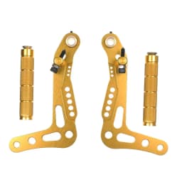 New 2Pcs 5 Color CNC Aluminum Alloy Billet Set Racing Race Go Kart Pedals Foot Rests Brake And Accelerator Set Black Gold Pedals