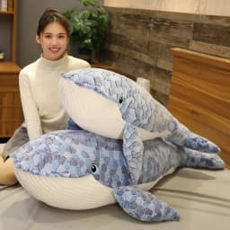 50cm-150cm big size whale plush toy pillow stuffed soft animals doll whale throw pillow cushion kids toys birthday gift