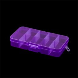 10 Slots Plastic Storage Jewelry Box Compartment Adjustable Container for Beads Earring Box Jewelry Rectangle Box Case 12 Color
