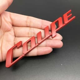Car 3D Metal COUPE Logo Sticker For Renault KIA Toyota Nissan Honda Accessories Logo Car Body Trunk Emblems Badge Decal Sticker