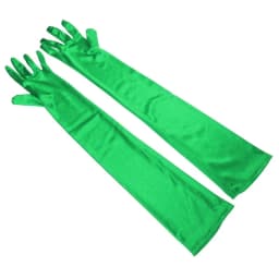 Women Long Section Imitate Satin Banquet Dance Dinner Show Cosplay Retro Style Soft Elasticity Solid Sexy Etiquette Gloves