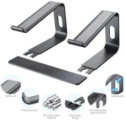 Jomaa Laptop Stand Ergonomic Aluminum Laptop Mount Computer Stand Detachable Laptop Riser Notebook Holder Stand Compatible