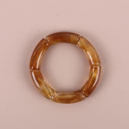 Trendy Resin Geometric Beaded Bracelets on Hand Acrylic Bamboo Tube Bangles Bracelets For Women Fashion Jewelry Valentines Gift