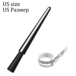 Professional Measuring Gauge Finger Ring Stick Sizer Mandrel Stick Finger Gauge Ring For DIY Fashion Jewelry Measuring Tools Set
