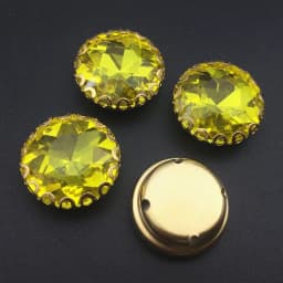 All size round glass Crystal Gold base lacy claw flower flat top shape Sew on rhinestone wedding dress bags shoes decoration diy