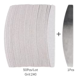 50Pcs/Set Gel Nail Art Files Removable Sponge EVA Sanding Files Grey/Black Replaceable Polishing Buffer For Manicure Nail Supply