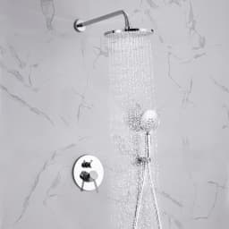 Black Shower Faucet Chrome Bathroom Shower Mixer Set Waterfall Rain Shower System Bathtub Faucet Taps