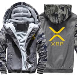 Ripple XRP Cryptocurrency Sweatshirts Men Cool Winter Thicken Wool Liner Crypto Hoodies Pullover
