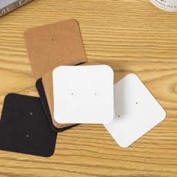 50PCS 5x5 7x7 cm Jewelry Display Cards For Stud Earrings Brooch Packing Holder DIY Making Accessories Wholesale Supply