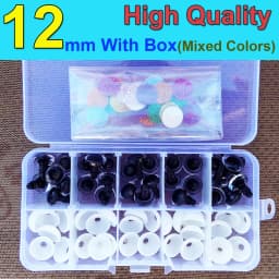 30pcs/Box Clear 3D Glitter Safety Eyes For Toys Puppet Crochet Plastic Safety Toy Eyes Mix Size 9/10/12/14/16mm Amigurumi