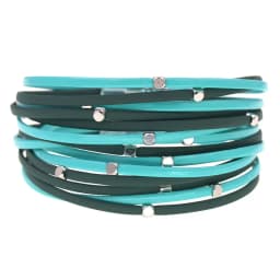 WELLMORE Leather Bracelets for Women Simple Bead Multilayer Wide Wrap Bracelet 6 Size 9 Colors Bracelets Female Jewelry Wholesal