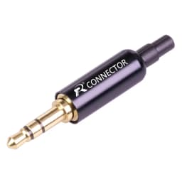 10pcs Stereo 3.5mm Connectors with Protecting Tail Gold Plated 3 Poles Plug 3.5mm Jack Male Connector Earphone Jack DIY