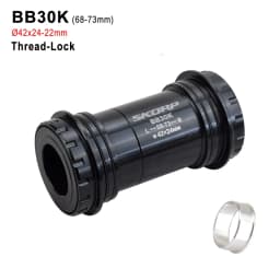 MTB Road Bike Bottom Brackets BB30 BSA30 PF30 BB386 46/42x22 24 30mm Sealed Bearing Mountain Bicycle BB Sets Central Axis