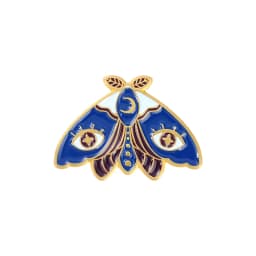 Moth Enamel Pin Moon Star Eye Leaf Animal Badges Brooches for Women Bag Hat Backpack Accessories Jewelry Gift for Friends