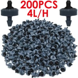 SPRYCLE 200PCS 2L 4L 8L/H Pressure Compensating Drip Irrigation Emitter Dripper Garden Watering 4/7MM 1/4INCH PE Hose Greenhouse