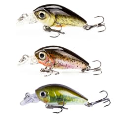 Hanlin Hot 3pcs/5pcs Suit 48mm/3.8g Hard Artificial Bait Mini Crankbait Fishing Lures Floating Wobblers Lure for Fishing Tackle